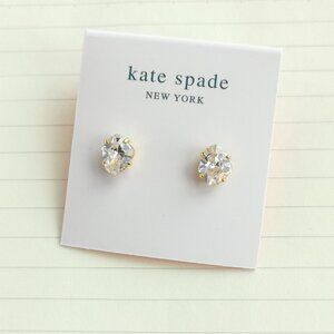 Kate Spade - Treasure Trove Gold Clear Stud Earrings